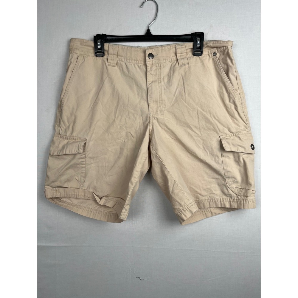 Columbia Omni-Shade Cargo Shorts Mens 34 Tan Sun Protection Cotton AM4353